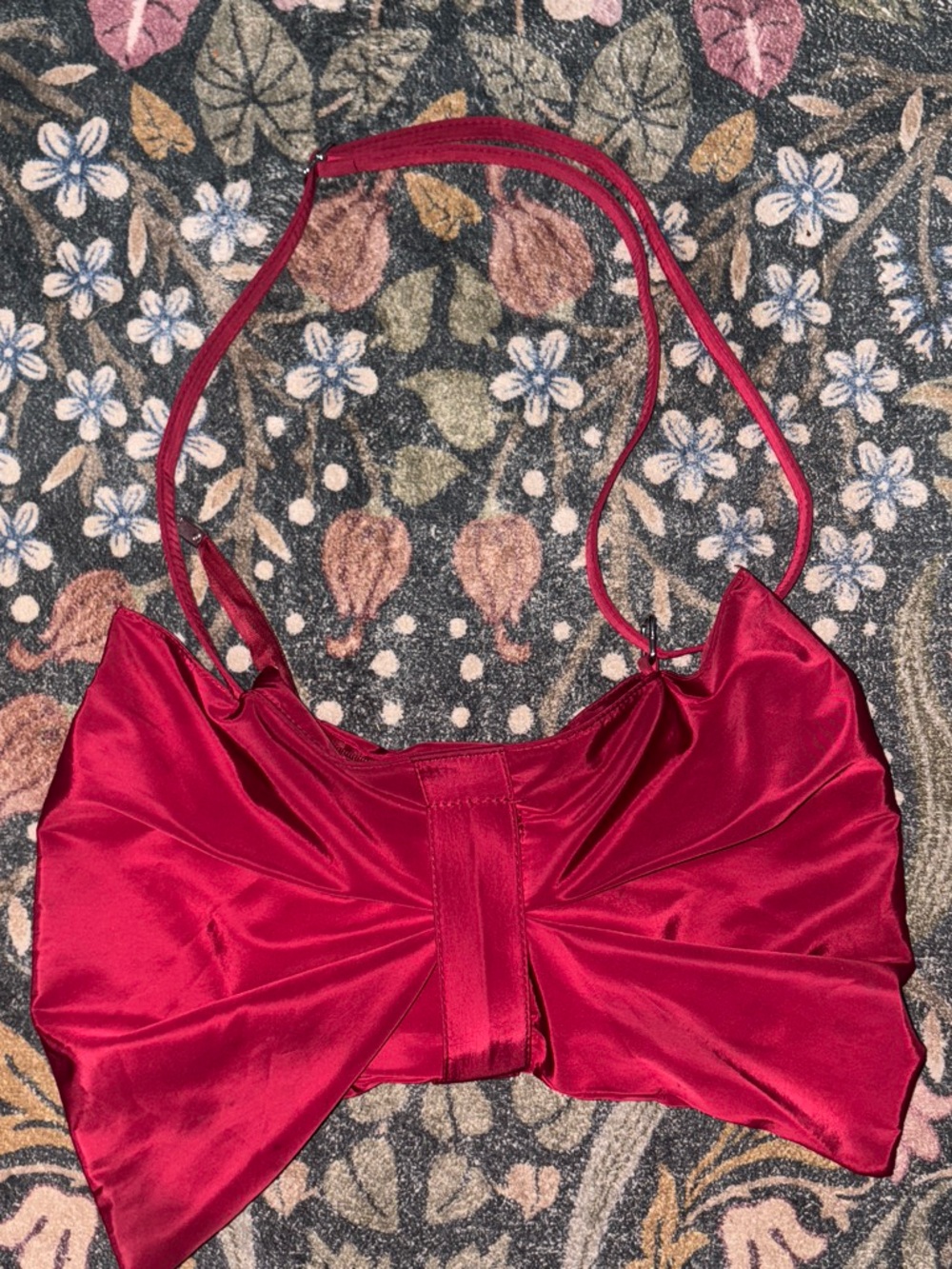 Women’s Satin Red Sleep Cami with Adjustable Straps